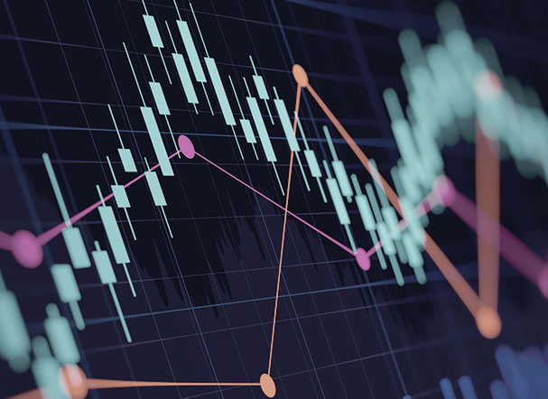 Graph depicting the fall and rise of the stock market